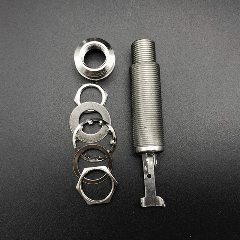 Бесплатная доставка 10 шт. цилиндр для гитары Пикап Endpin выходной разъем никелевый