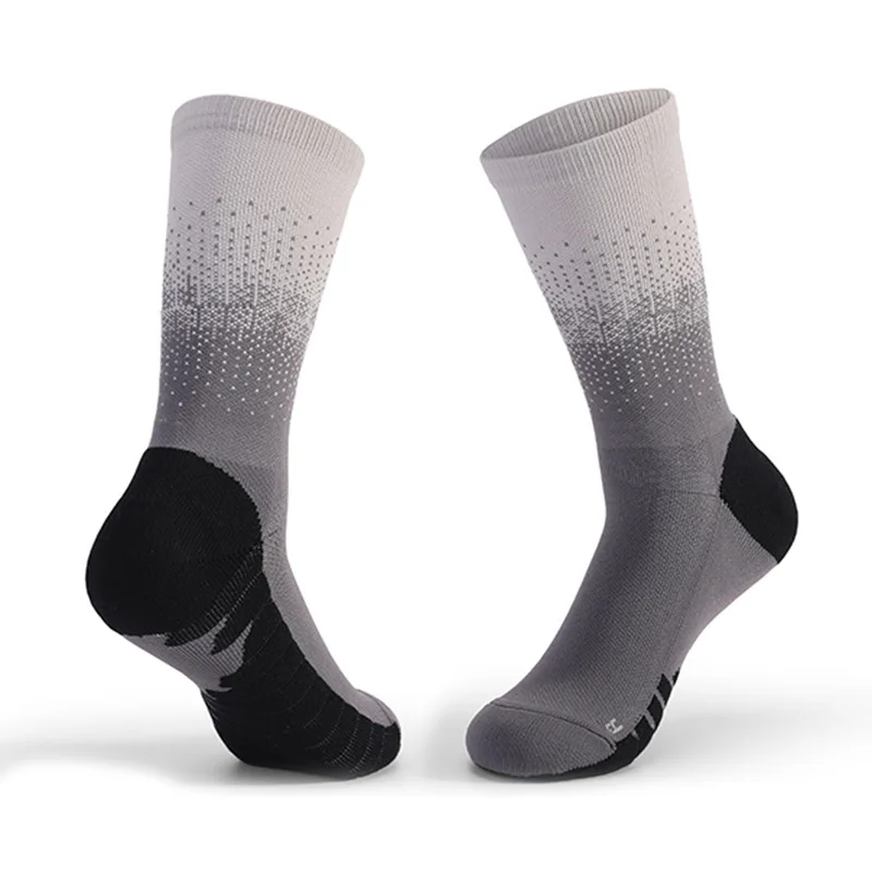 

1 Pair Multiple Colors Brand Cycling Sport Socks Feet Breathable Wicking Socks Cycling Socks Striped Tide Middle Tube Socks