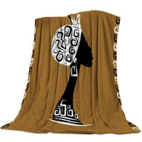 bighouses throw blanket egyptian women throw blanket girl side face silhouette soft warm microfiber blanket flannel blanket