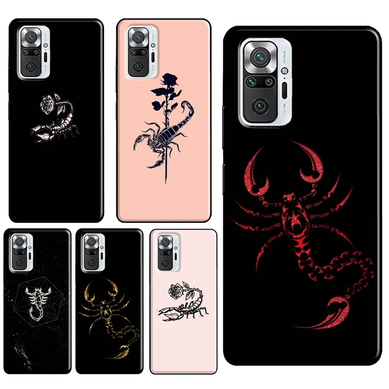 Чехол с животным СКОРПИОН для Xiaomi Redmi Note 11 8 9 10 Pro 10S 8T 9S чехол 9T 9C 9A - купить по