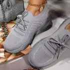 Кроссовки женские на шнуровке, дышащие, Вулканизированная подошва, сетчатая спортивная обувь, обувь для бега, лето 2021