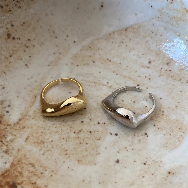 Женское кольцо с холодным ветром RUIYI Открытое неправильной формы из настоящего
