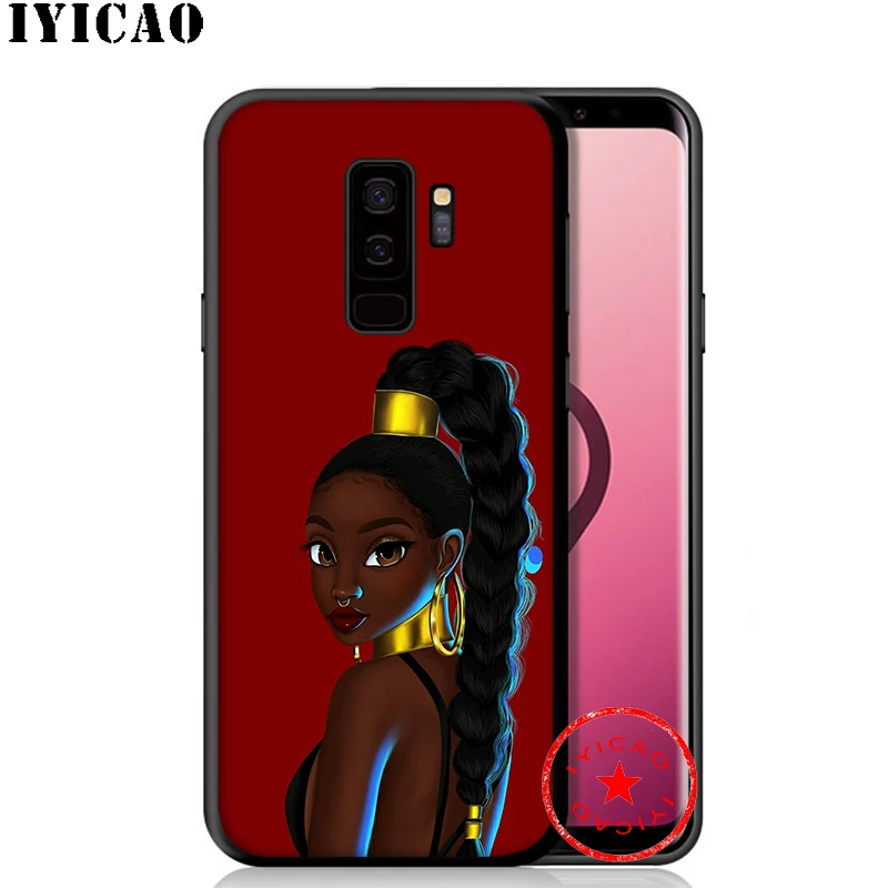 IYICAO черная девочка волшебный меланин мягкий чехол для samsung Galaxy S10e S10 S9 S8 Plus S6 S7 Edge