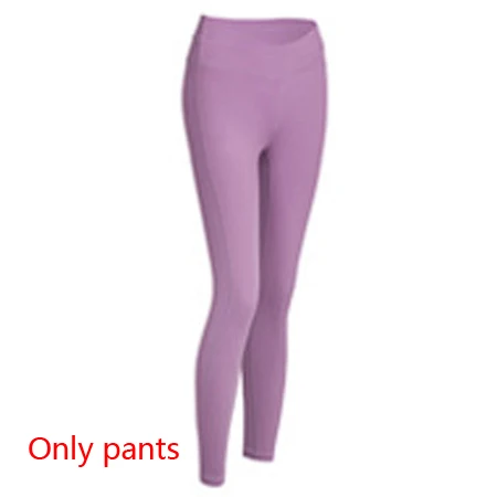 Purple pants 2 предмета Для женщин спортивные костюмы одежда для фитнеса, тренажерного зала бесшовные Высокая Талия Леггинсы спортивный пуш-ап бюстгальтер одежда для йоги комплект Женская спортивная одежда - Цвет: Purple pants