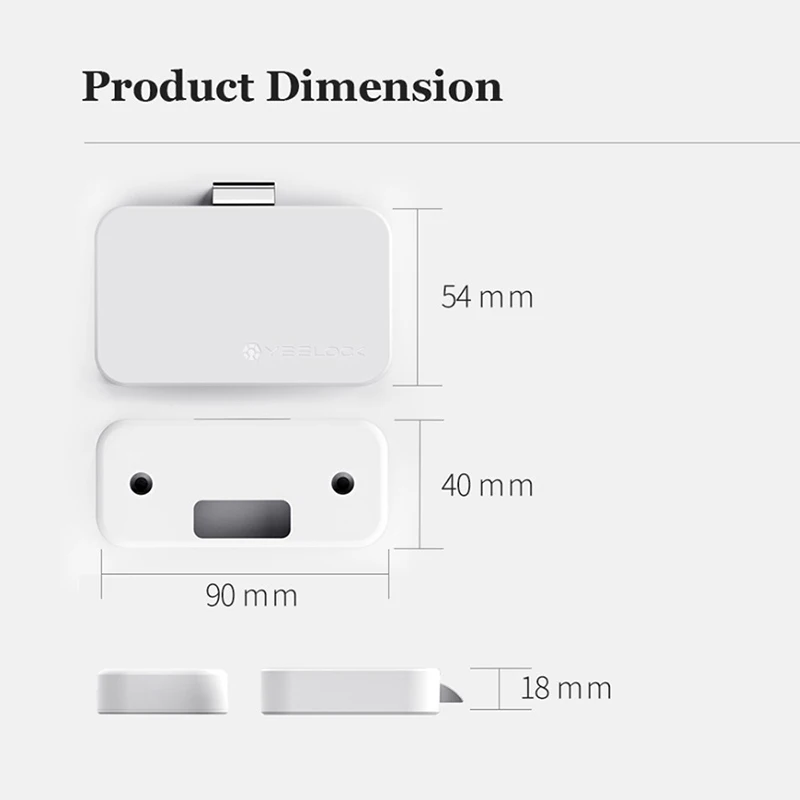Smart Original Xiaomi YEELOCK Drawer Cabinet Lock Keyless Bluetooth APP Unlock Anti-Theft Safety File Security office home lock |
