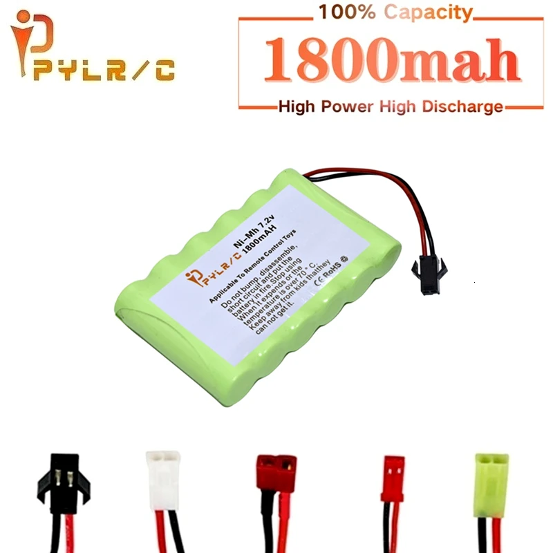 

7.2v Rechargeable Battery For Rc toy Cars Tanks Robots Gun 1800mah Ni-MH Battery AA 7.2v 1800mah Batteries Pack For Rc Boat 1PCS