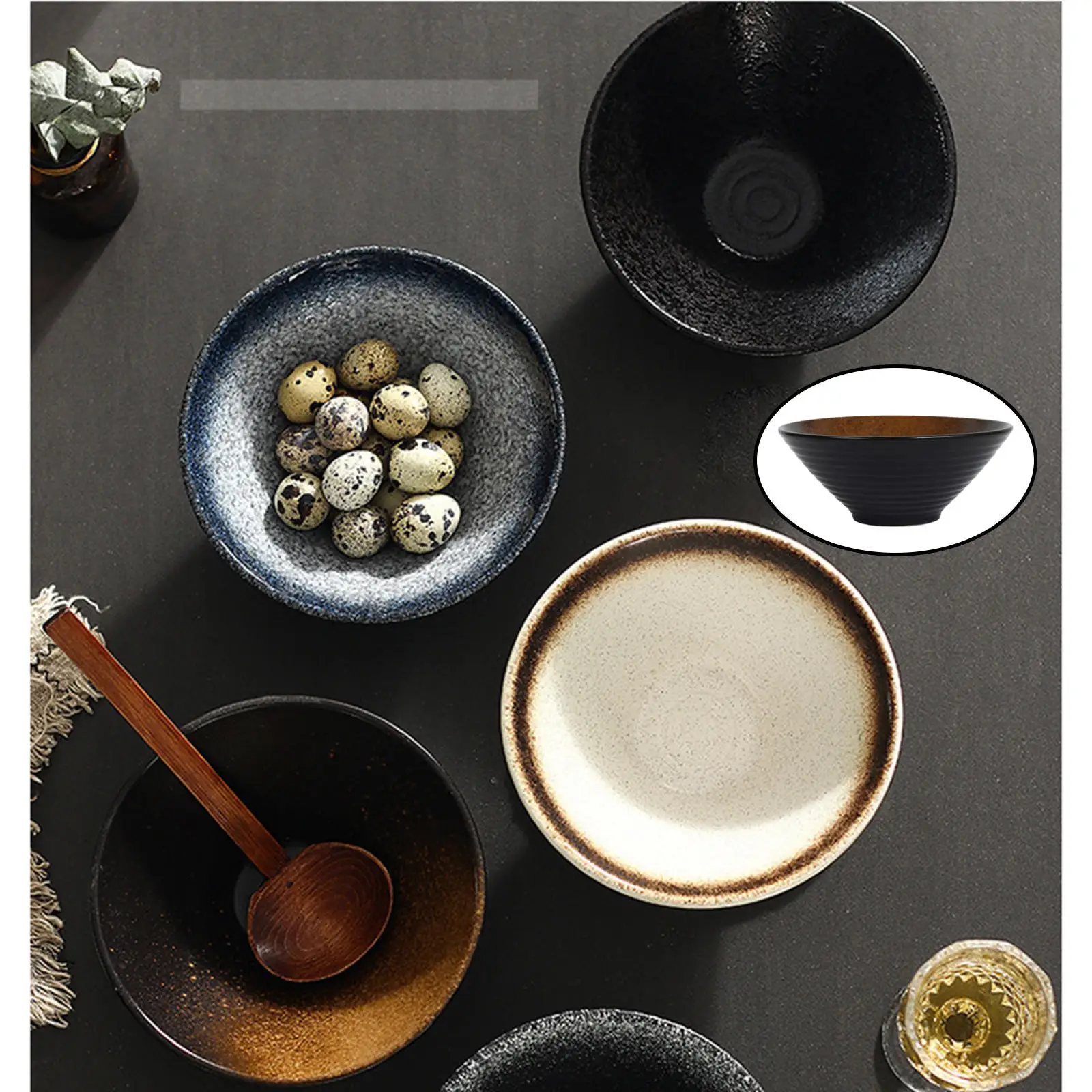 Набор керамических японских рамен суповая миска можно мыть в посудомоечной