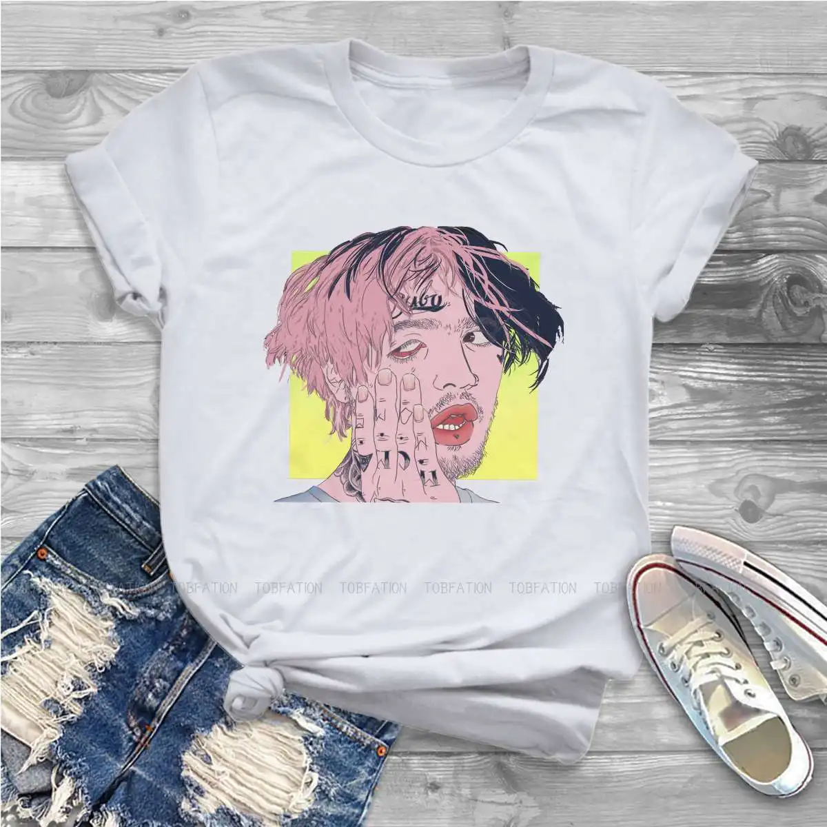 

Art Classic Female Shirts Lil Peep Hellboy Oversized Vintage Women Tshirts Harajuku Casual Feminine Blusas