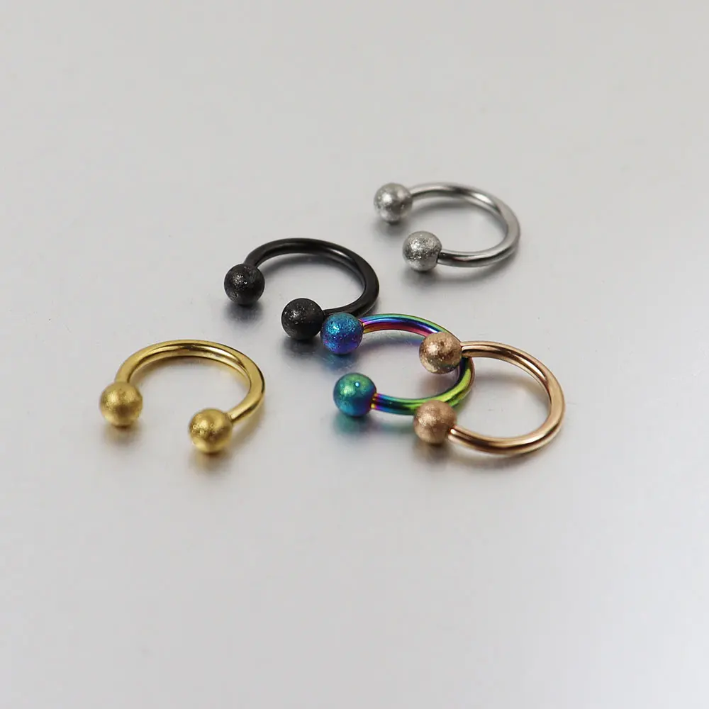 2 шт./лот 16 г блестящая Подкова соска сережки нос кольцо для козелка серьги