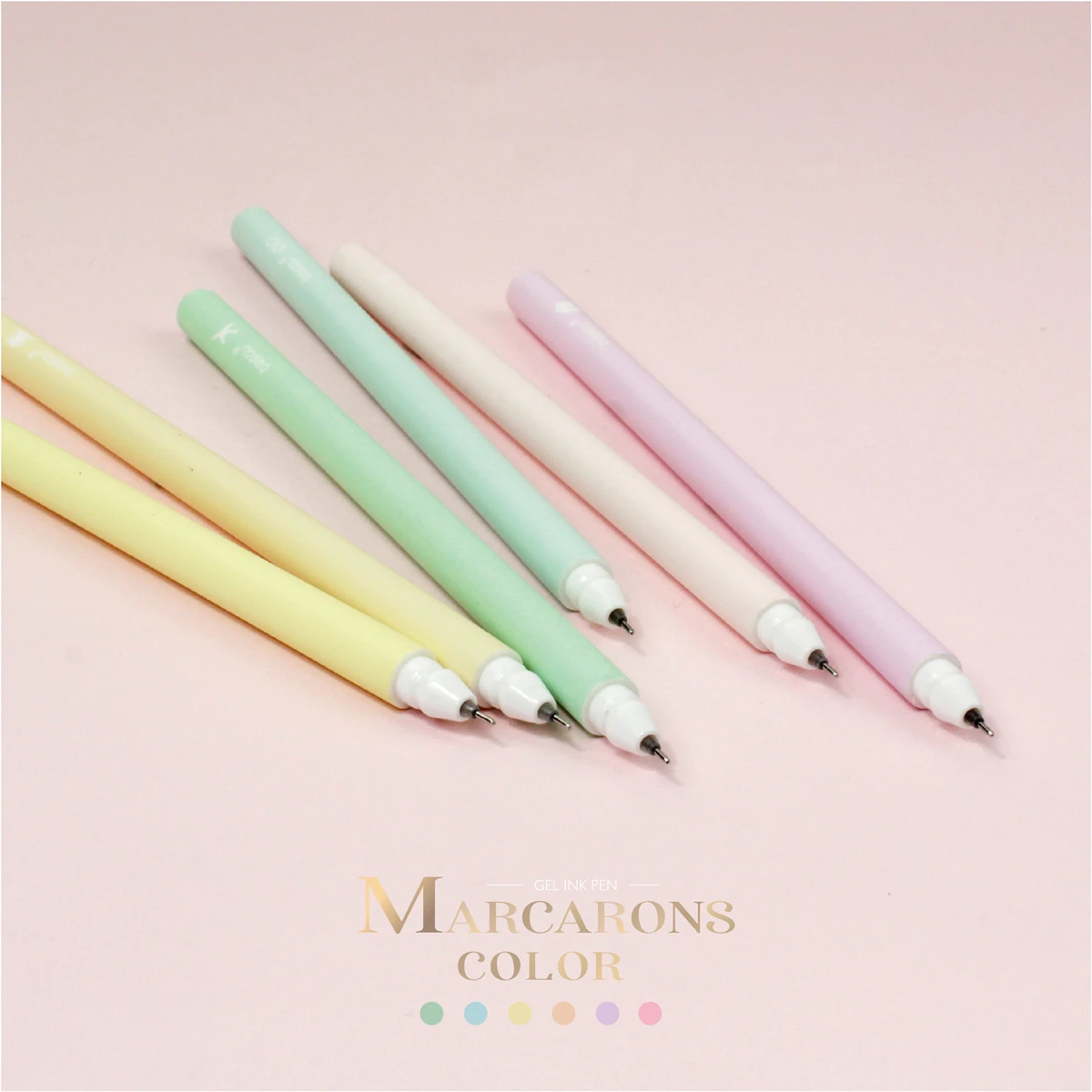 

5pcs Candy Color Gel Pen Set 0.5mm Ballpoint Black Color Gel Ink Pens Stationery School Supplies F6034