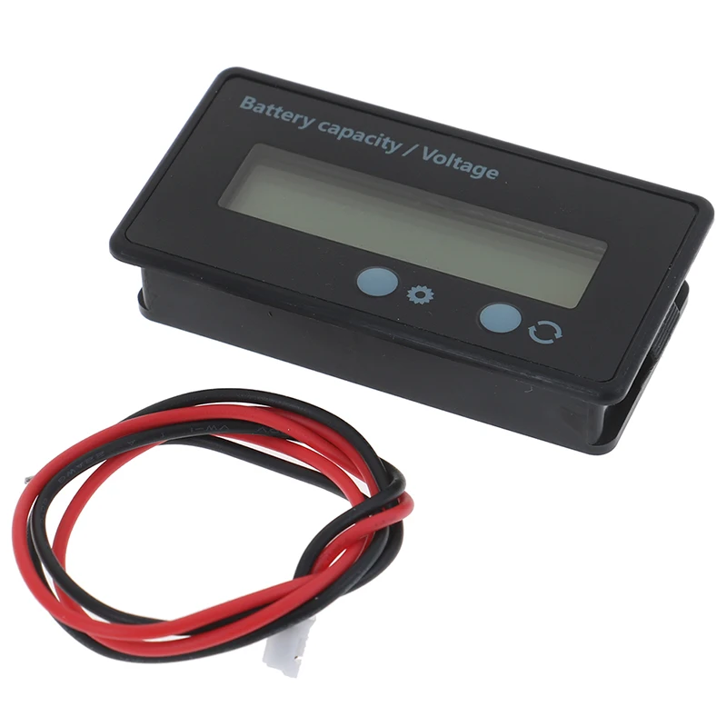 

6V-63V Lead-acid Battery Capacity Indicator Voltage Meter Voltmeter LCD Monitor With Cable
