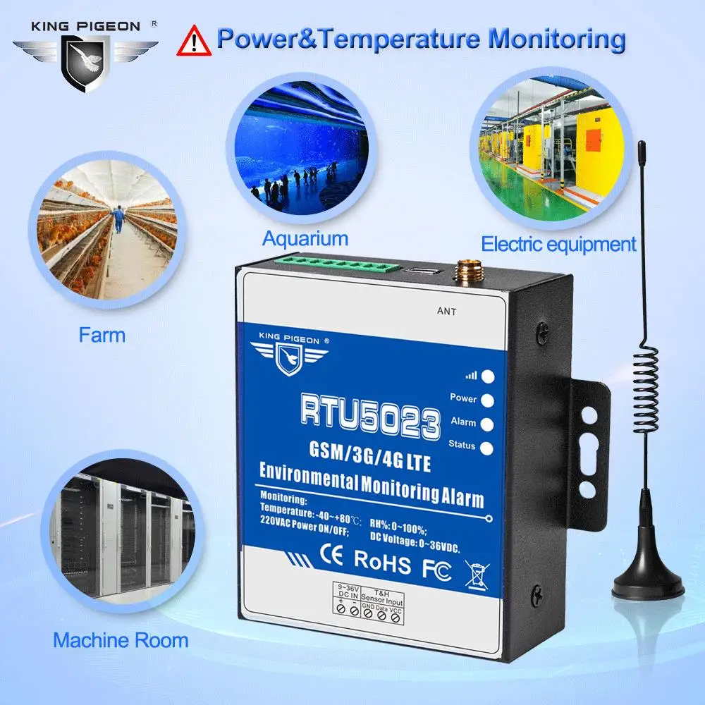 Сигнал переменного/постоянного тока King голубь RTU5023 GSM 4G RTU Оповещение об Утере