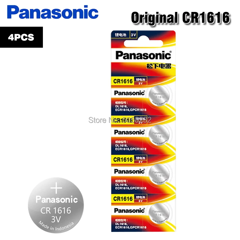 

4pcs PANASONIC Original 100% Lithium Battery 3V CR1616 LM1616 ECR1616 DL1616 L11 L28 Button Coin Cell Button Coin Battery