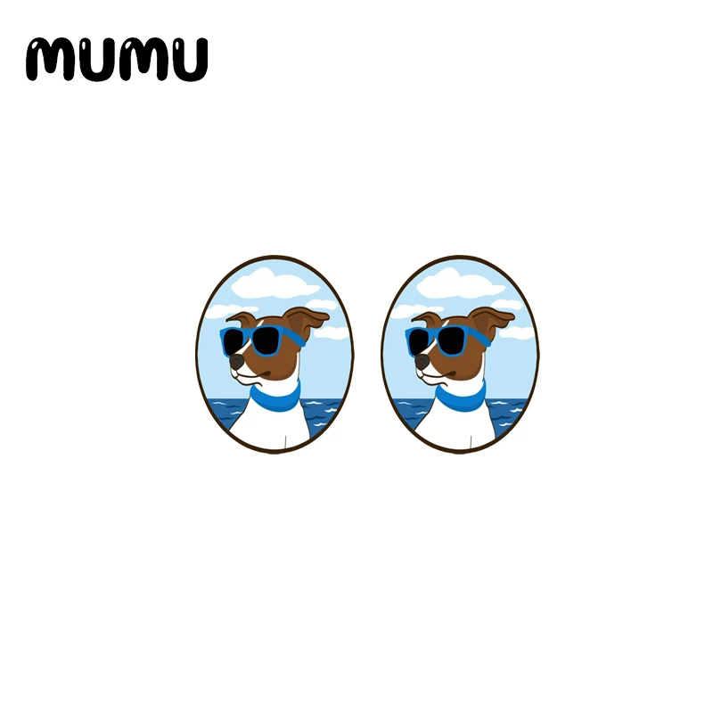 Новинка 2021 серьги-гвоздики Джек Рассел терьер серия собак эпоксидные украшения