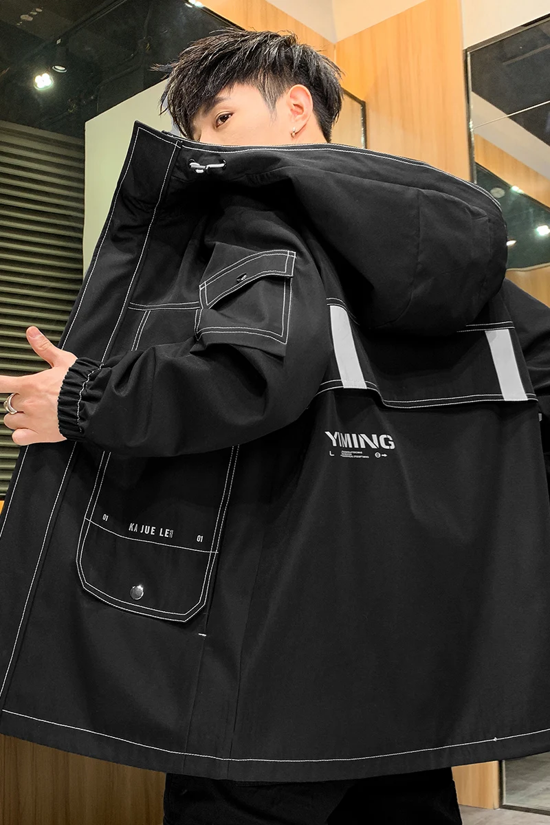 

New Jackets Men Fashion Hip Hop Windbreaker Coats Casual Jacket Men Cargo Bomber Mens Jackets Coats Outwear Streetwear Wholesale