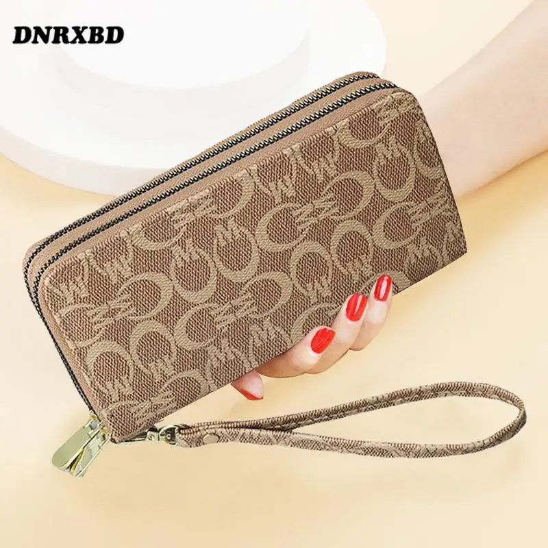 

Brand Women Wallets double zippers Coin Purses Long phone bag Clutch Wallet Female Money bag Card Holder porte monnaie femme
