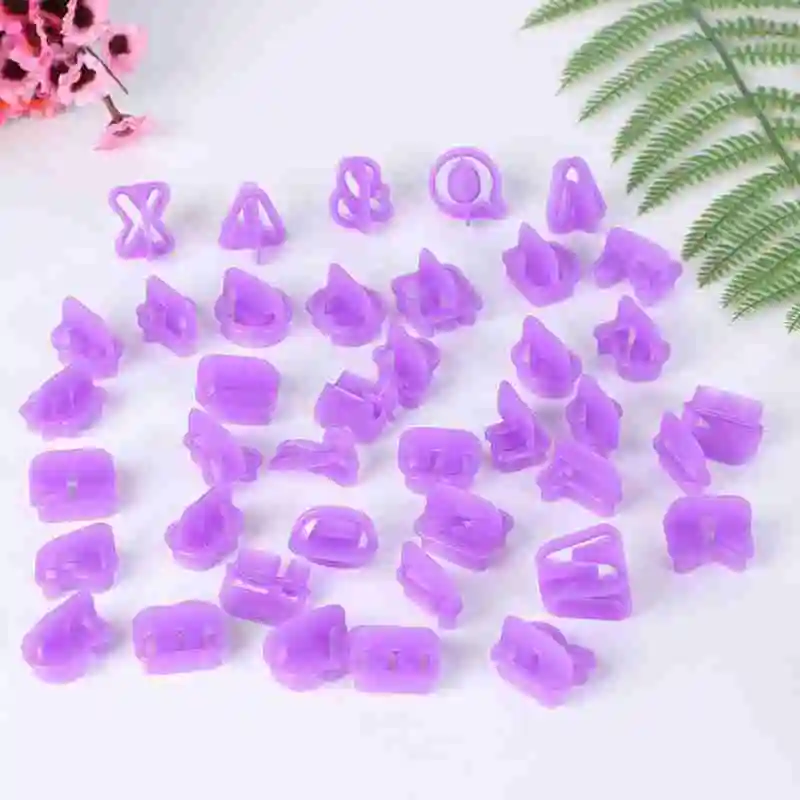 

Purple Alphanumeric Plastic Cookie Mold Fondant Cake Decoration DIY Baking Tools Capital Letters Cupcake Cutter