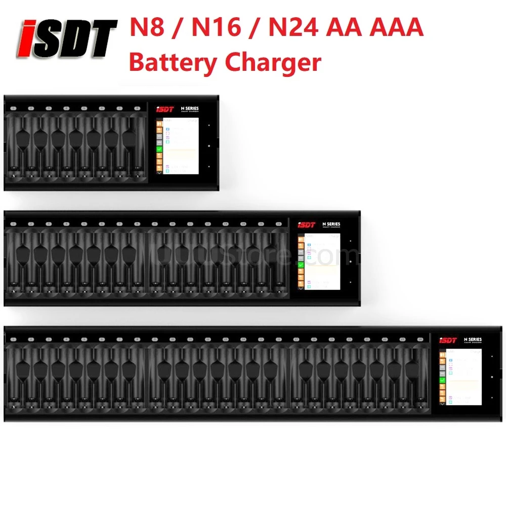 ISDT N8 8 слотов AAA AA зарядные устройства ЖК дисплей смарт батарея быстрое зарядное