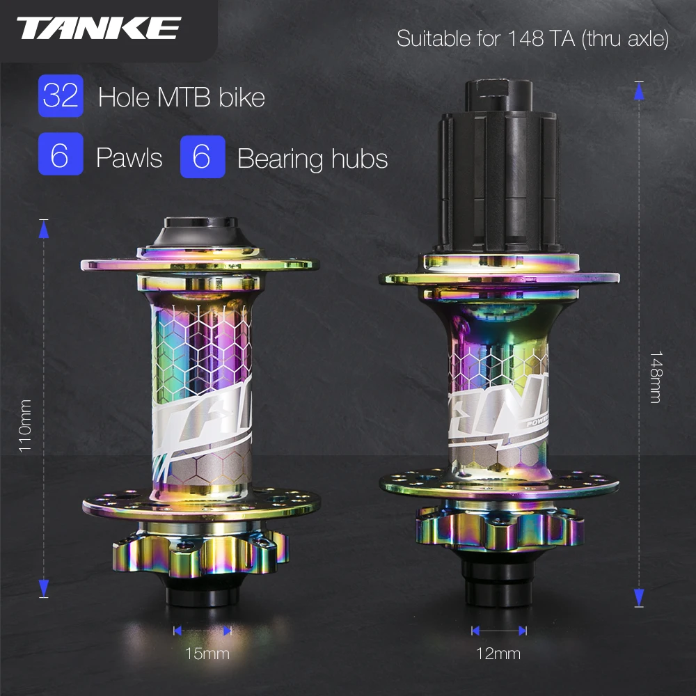 TANKE 148 boost втулки MTB 32 отверстия 6 pawls алюминиевый сплав freehub для кассеты cogs 7 8 9 10 11 12s