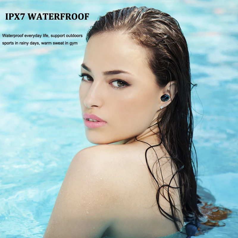 Беспроводные Bluetooth-наушники-вкладыши спортивные водонепроницаемые Hi-Fi