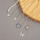 Ожерелье-чокер в стиле панк для женщин и мужчин, Готическая бабочка, жемчужная цепочка, ожерелья, корейские ювелирные изделия, подарки