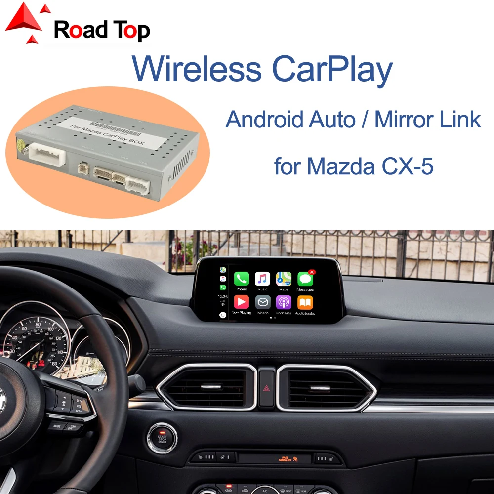 Беспроводной Apple CarPlay для Mazda CX 5 CX5 2017 2020 с Android авто зеркало ссылка AirPlay автомобиль