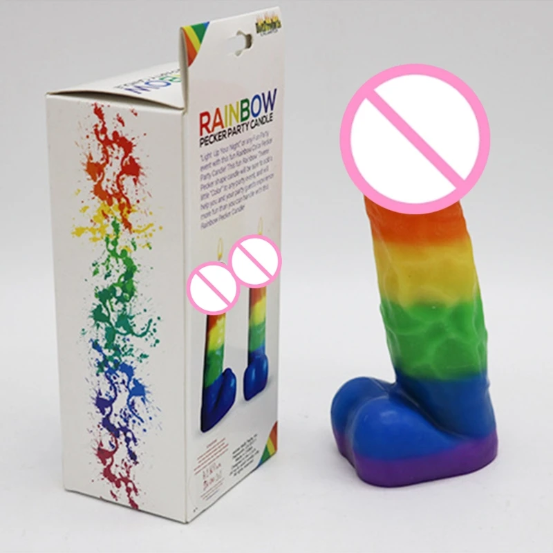 

18cm Simulation Phallic Funny Candle Creative Colorful Home Decoration Candle