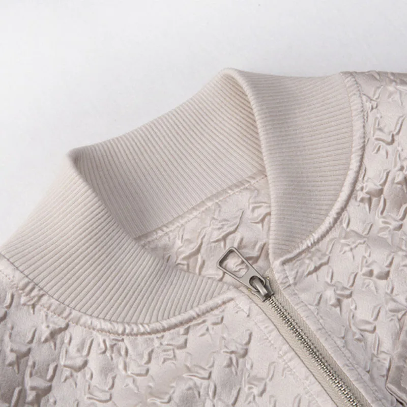 

Women's Short Batwing sleeve Baseball Jacket 2021 Spring Autumn Green Pink Bomber Jacket Streetwear Stand collar Outwear Female