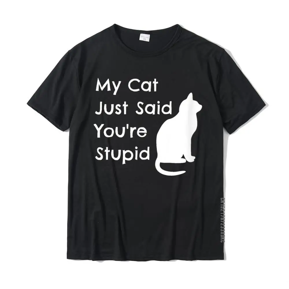 

Моя кошка только что сказала, что вы глупый, забавный, Змеиный, саркастический Кот, футболки с милым ушком, хлопковые футболки для мальчиков, нормальные