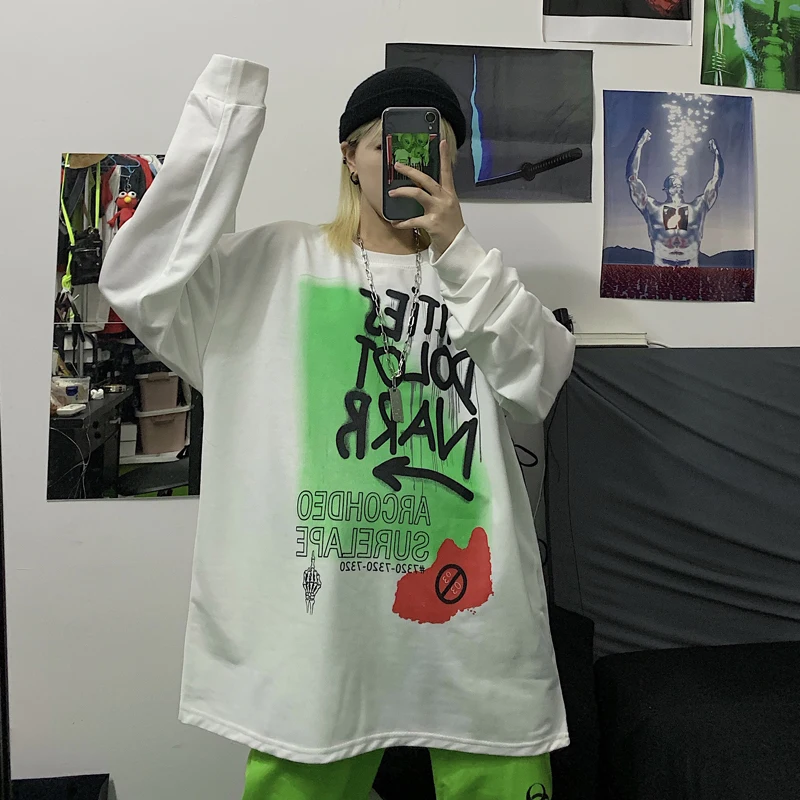 

women t-shirt gothic hip hop solid Long sleeve regular dropshipping tee top clothes camisas jersey punk vintage stranger things