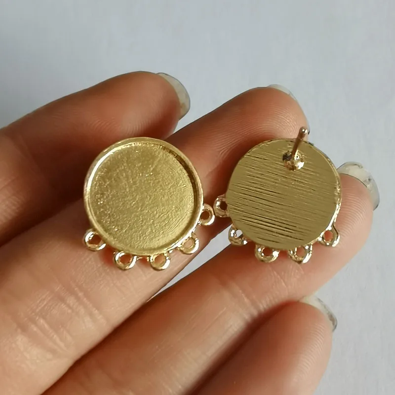 30 шт 14 мм 20 кабошоны базовые античные серьги-гвоздики Серебряные серьги разъемы |