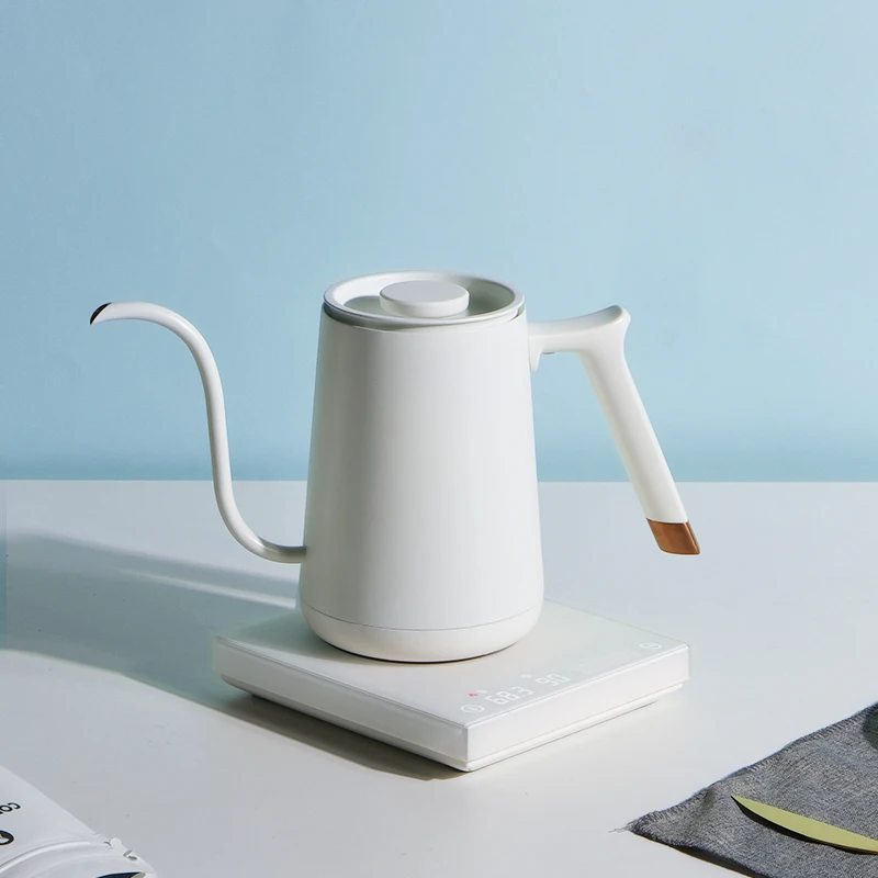 TIMEMORE-hervidor de agua el&eacute;ctrico inteligente con cuello de cisne, Control de temperatura manual con m&aacute;quina de caf&eacute;, hervidor Variable de 600ml y 220V-4