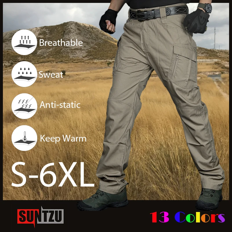 Брюки-карго мужские камуфляжные тактические Джоггеры в стиле милитари много