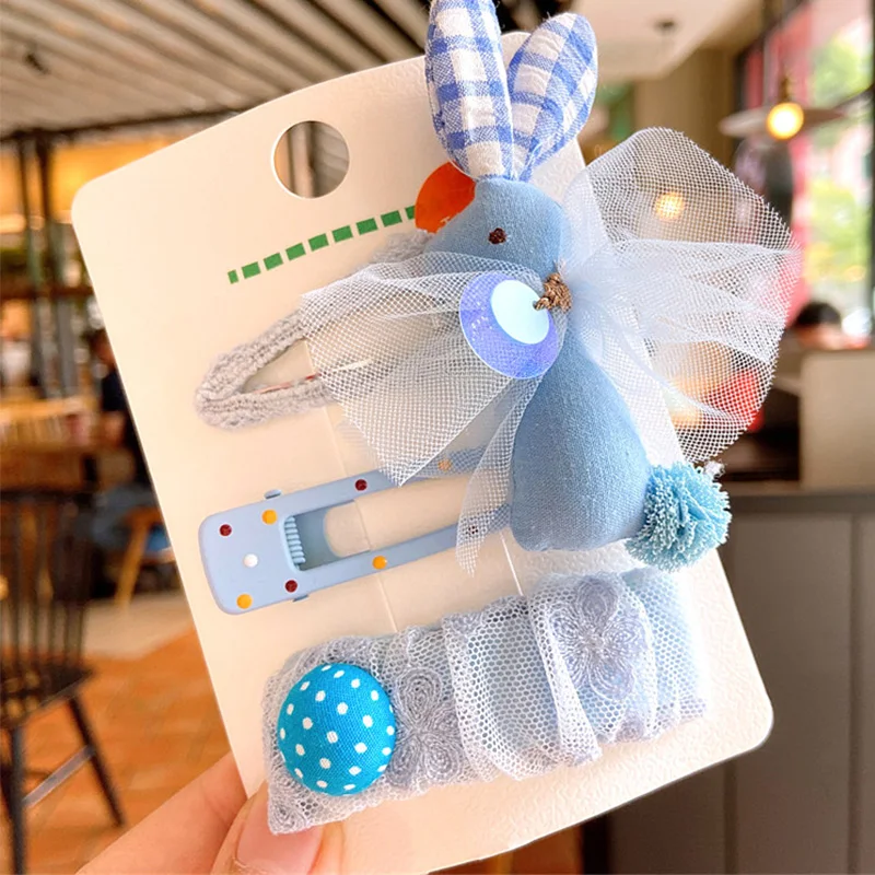 

2021 New Korean Cute Cartoon Rabbit Hair Clips Hairpins For Girls Kids Headwear Duckbill Barrettes Lovely Hair Accessories