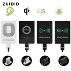 Qi беспроводной зарядный приемник Micro USB Type C, универсальное Быстрое беспроводное зарядное устройство, адаптер для Samsung Huawei iPhone для Xiaomi