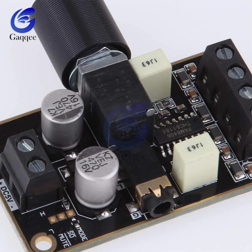 5V PAM8406 Digital Amplifier Board Dual Channel 5Wx2 Audio Stereo Class D Power Module Low Quiescent Current | Инструменты