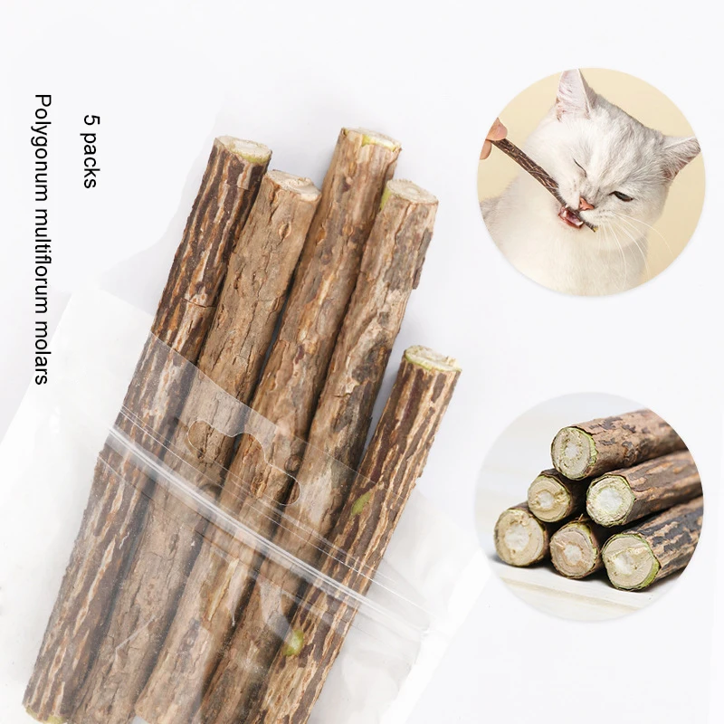 Pet Supplies Kitty Polygonum Capitatum Molars Cat Snacks Edible Toys Tooth Cleaning Stick Increase Appetite Five Pack |