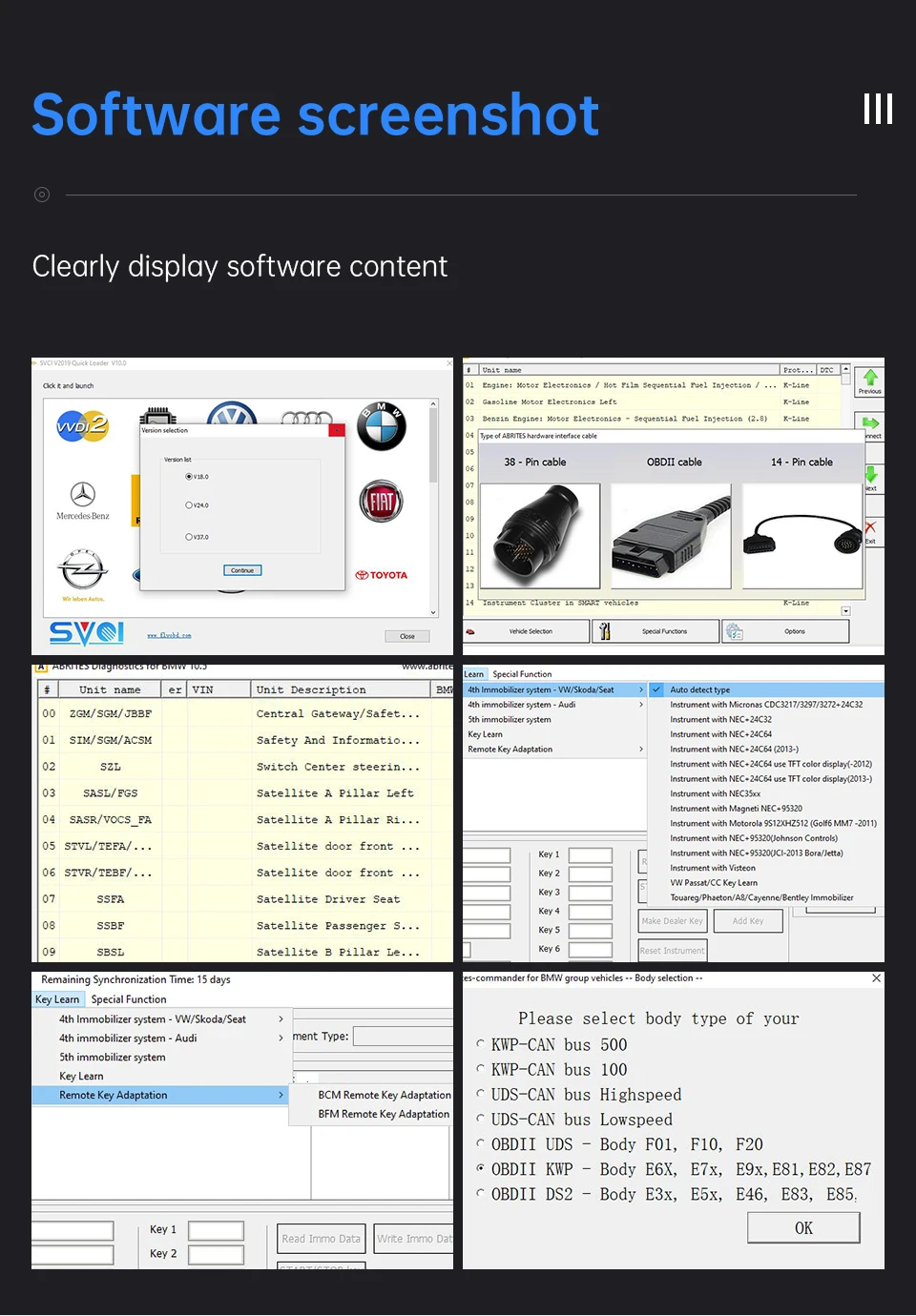 Vdiagtool FVDI SVCI автоматический ключ программист Abrites Commander включает FVDI функции vvdi immo для vw