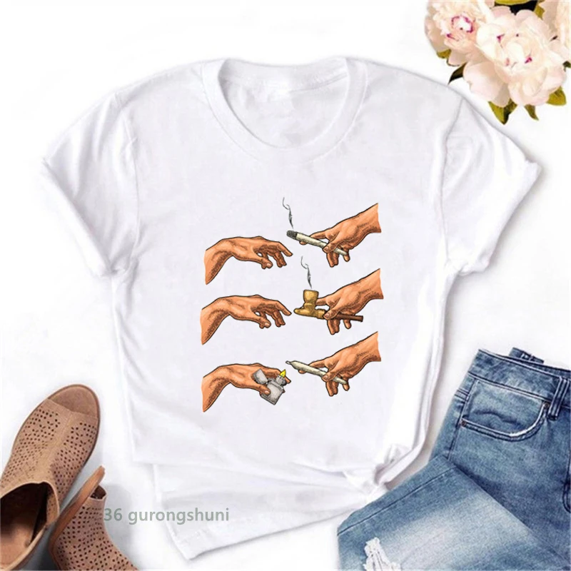 

Ladies Aesthetic Women's t shirt vogue Harajuku female tshirt Summer Casual Women's tops Clothes Vaporwave Michelangelo t-shirt