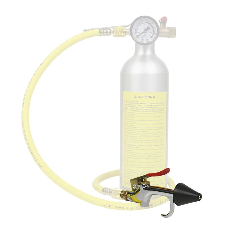 

Air Conditioner Flush Kit A/C Line Set Flush Tools Stainless Steel Canister Gun Nozzle Replacement Kit Cleaning Tool