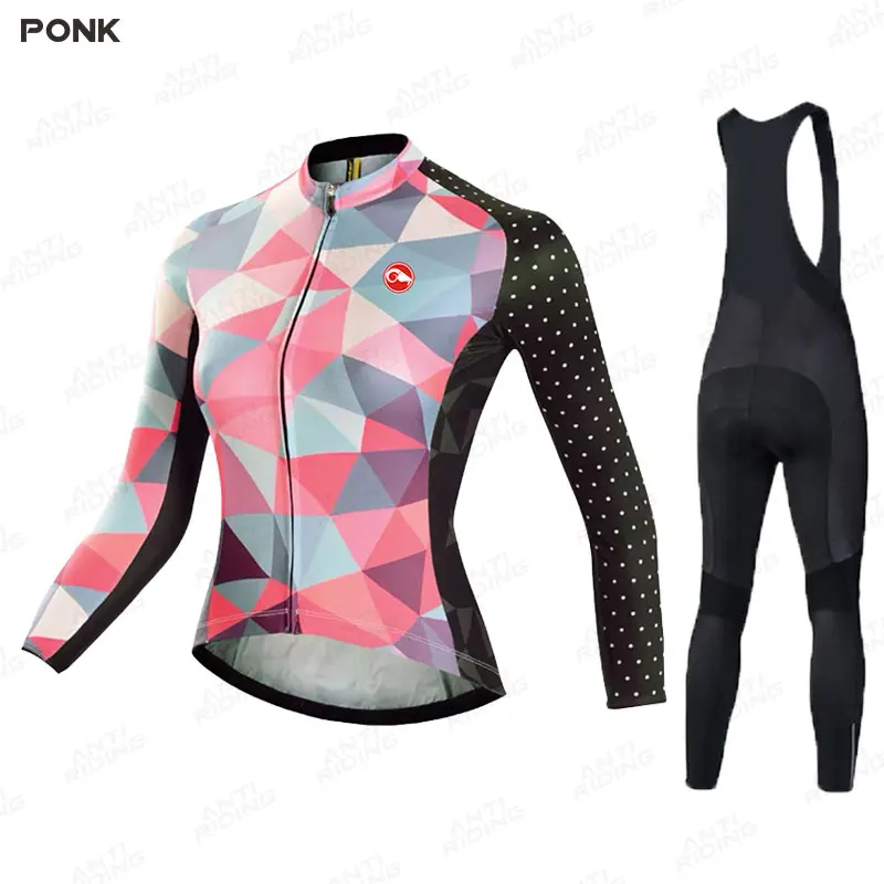 

2021 Best Women Winter Thermal Fleece Cycling Long Jersey Sets Breathable Ropa Ciclismo Long Sleeve MTB Bike Clothes Outdoor Spo