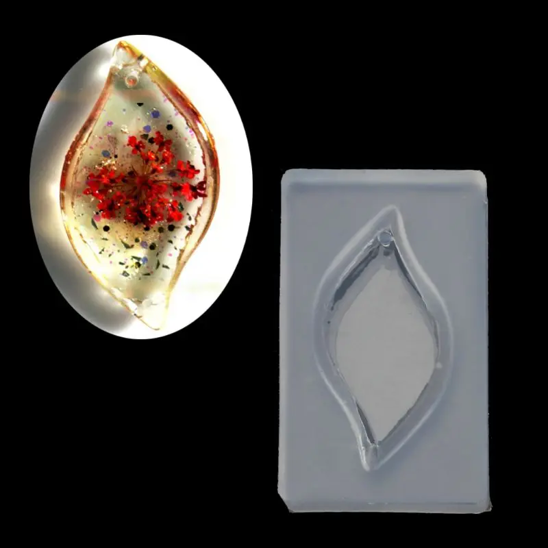 

Leaf Pendant DIY Silicone Mold Resin Casing Craft Jewelry Making Tools R2LE