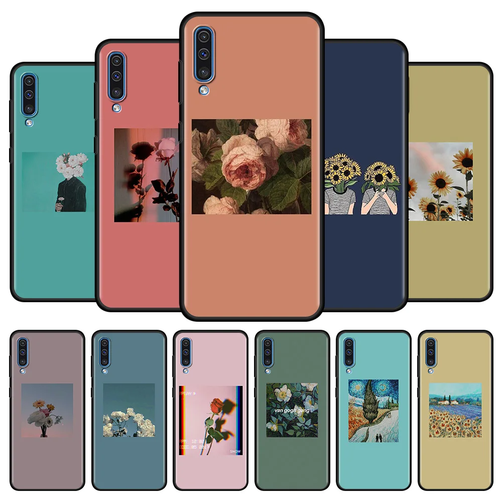 

Phone Case For Samsung Galaxy A50 A10 A70 A30 A40 A20e A20s M62 M52 M32 M51 M31 M31s M30s M11 M22 Luxury Flower pattern