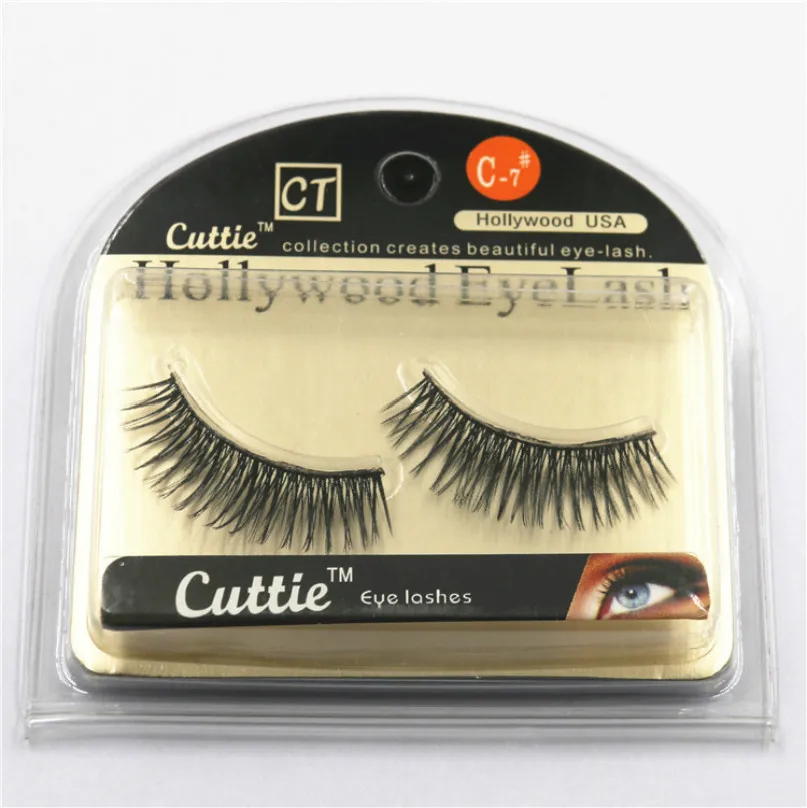 New 1 Pair Thick Cross False Eyelashes Korea Natural Nude Makeup Long Mink Handmake Eye Lashes Kit Gift #CTC4 | Красота и здоровье