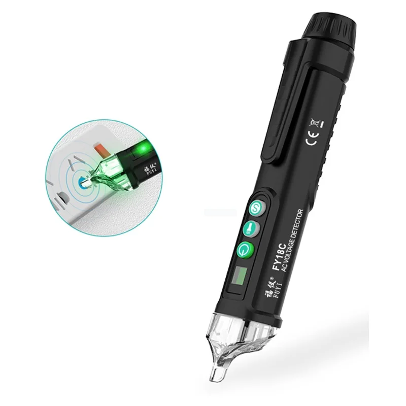 

FY18C AC Напряжение Ручка детектор интеллигентая (ый) без контактный тестер ручка Digital 12-1000V AC Напряжение тестер ЖК-дисплей сигнализации