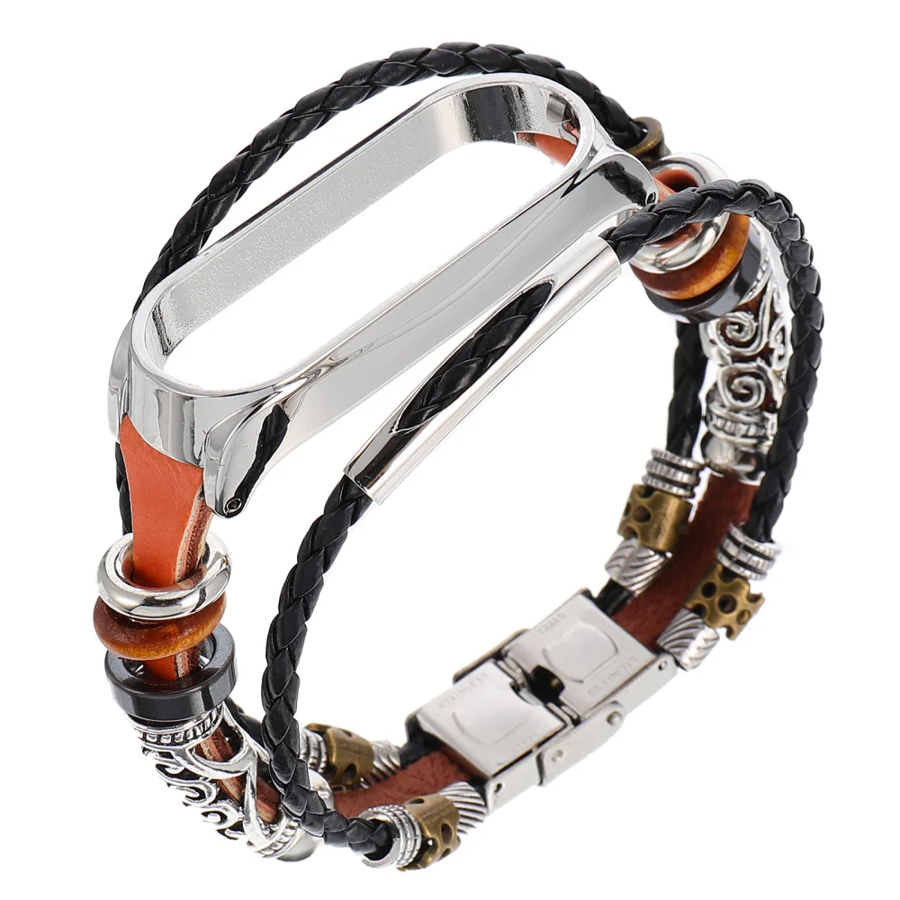 

Retro Wristband Strap DIY Band Bracelet Compatible with Mi Band 5/5 NFC