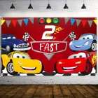 Фон для фотосъемки с изображением гоночной машины на второй день рождения