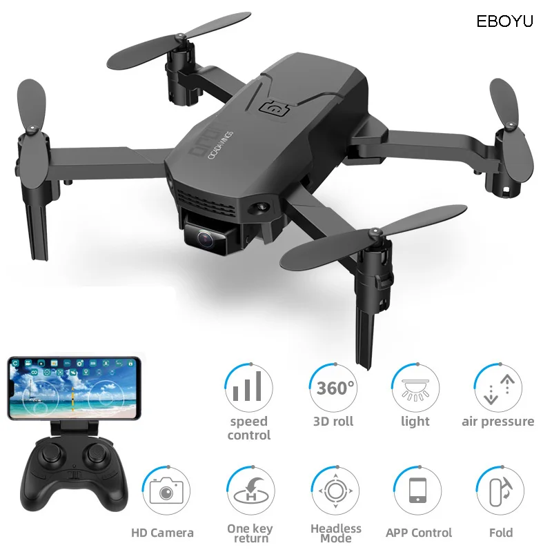 EBOYU H1 мини Радиоуправляемый Дрон с Wi-Fi FPV 4K HD широкоугольная камера возврат домой