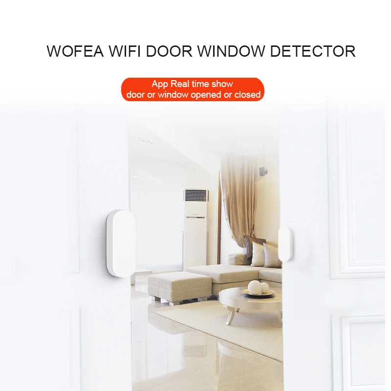 Wofea 433 МГц беспроводной датчик окна и двери wifi контактный магнитный детектор 1527 батарея в комплект не входит