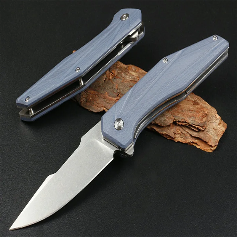 

folding Knife Free Wolf RM12 Bearing Quick Opening D2 Sharp Blade G10 Handle Hunting Knife Folding Pocket EDC Tools Gift For Men